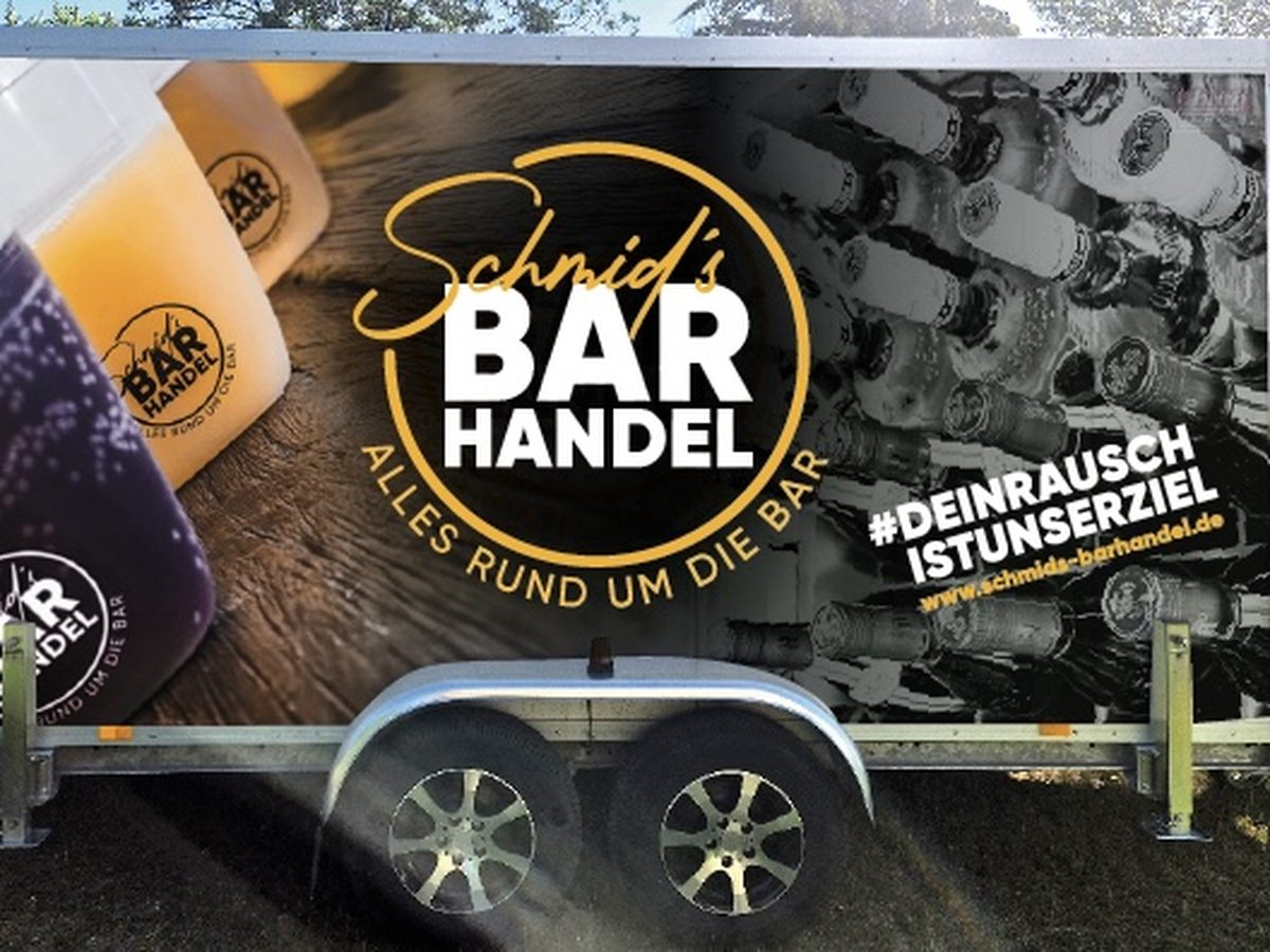 Schmid's Bar Handel Anhänger mit Branding